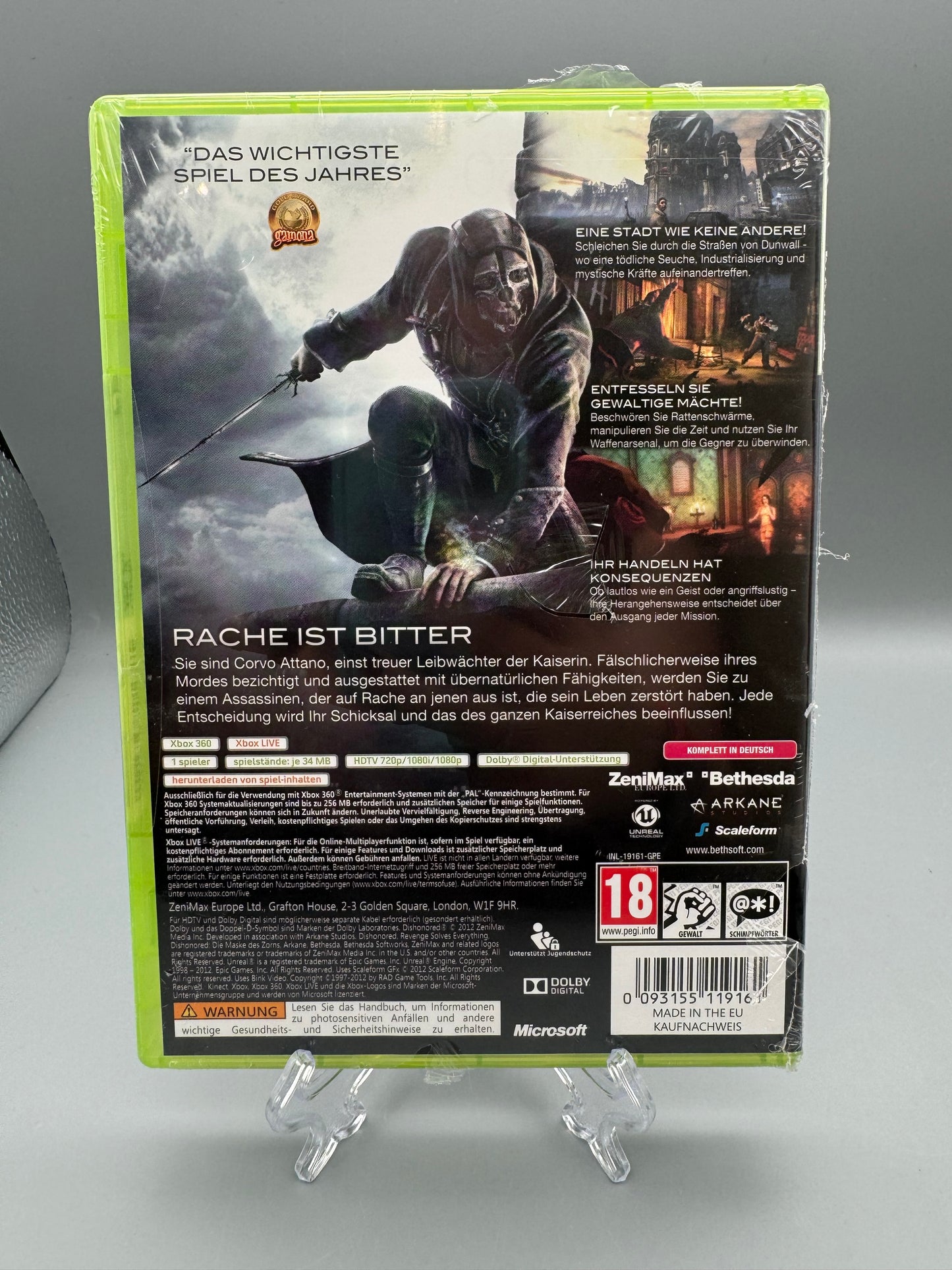 Dishonored die Maske des Zorns OVP