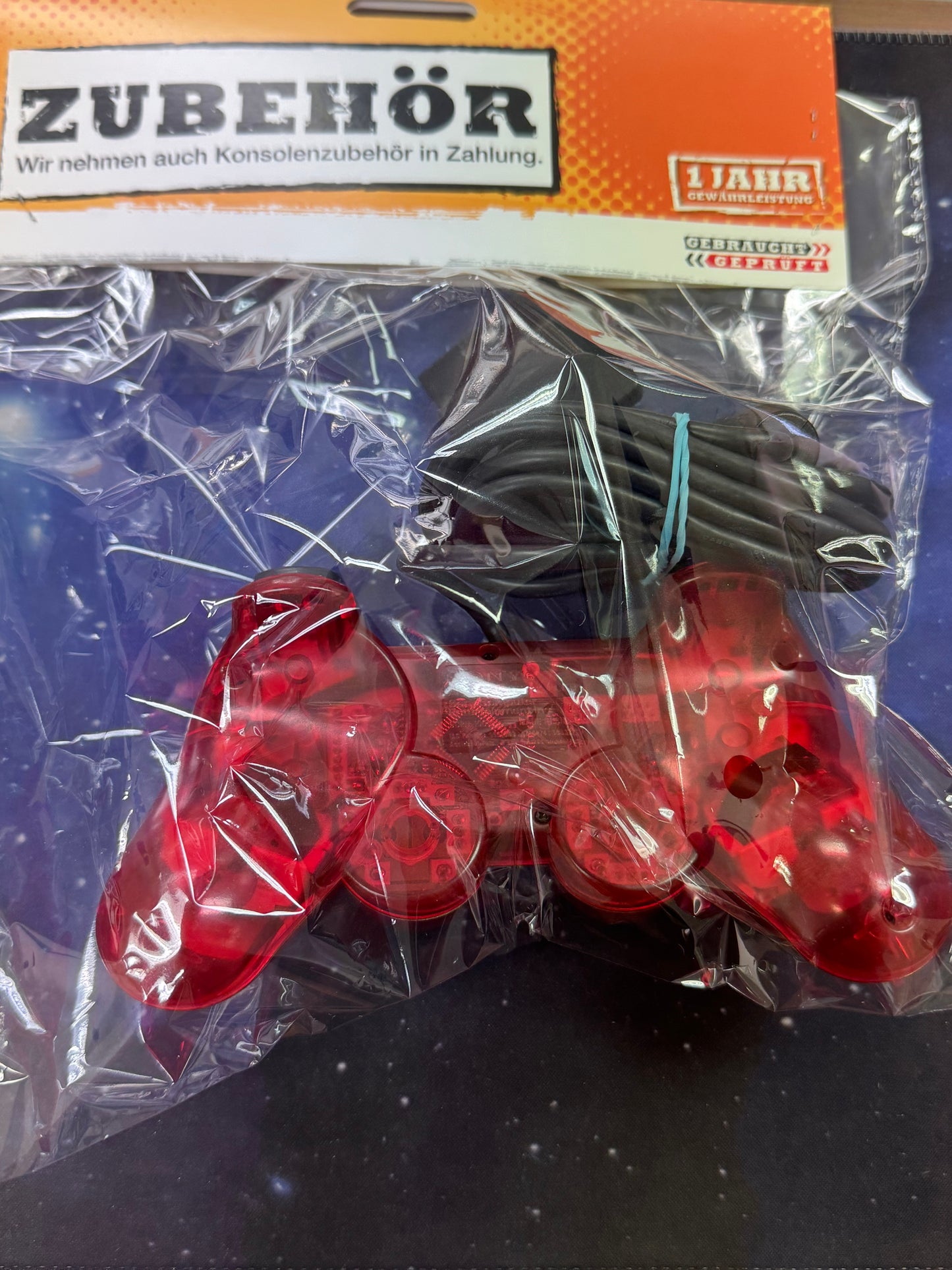 Playstation 2 Controller rot transparent
