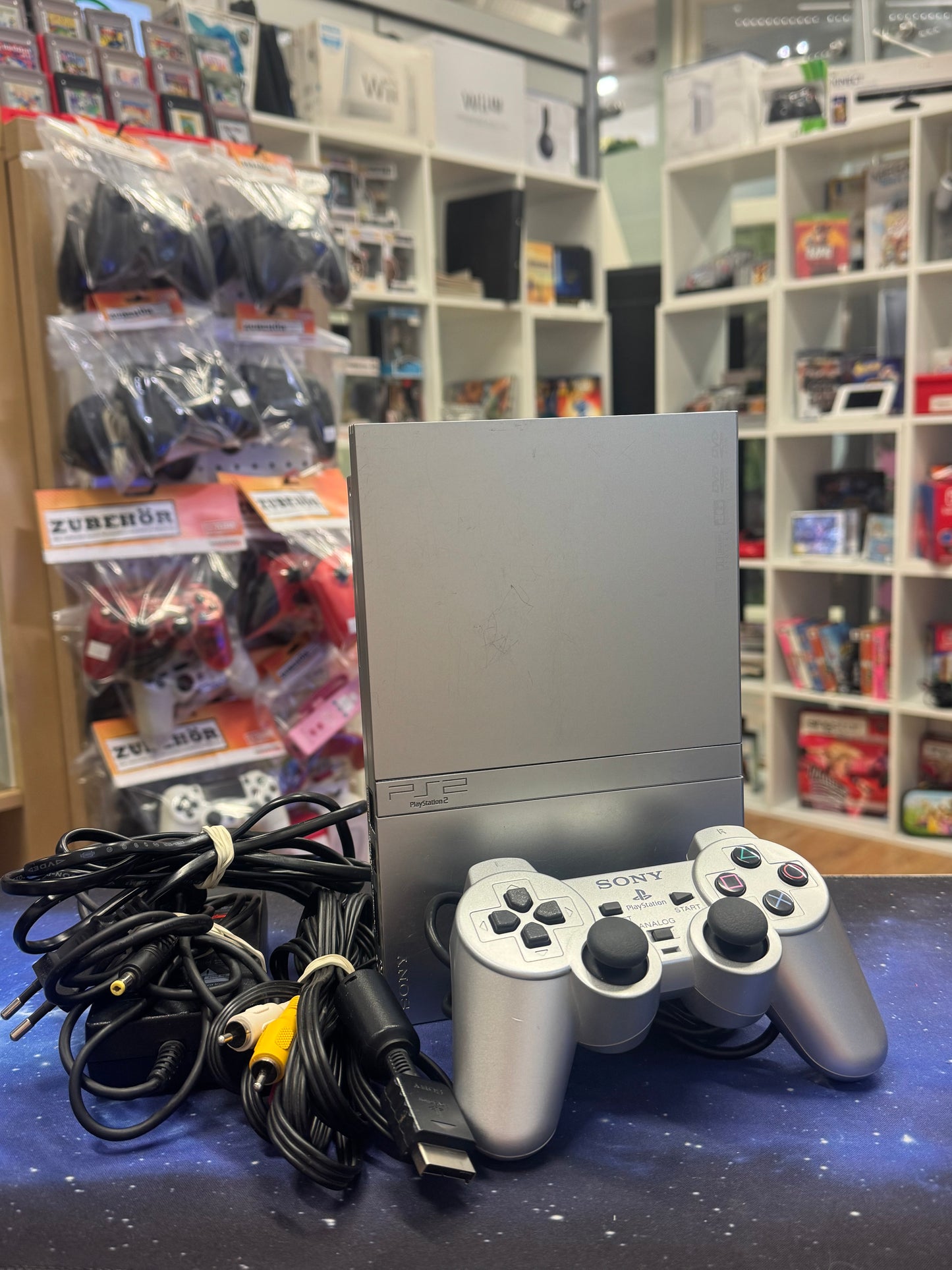 Playstation 2 slim Silber