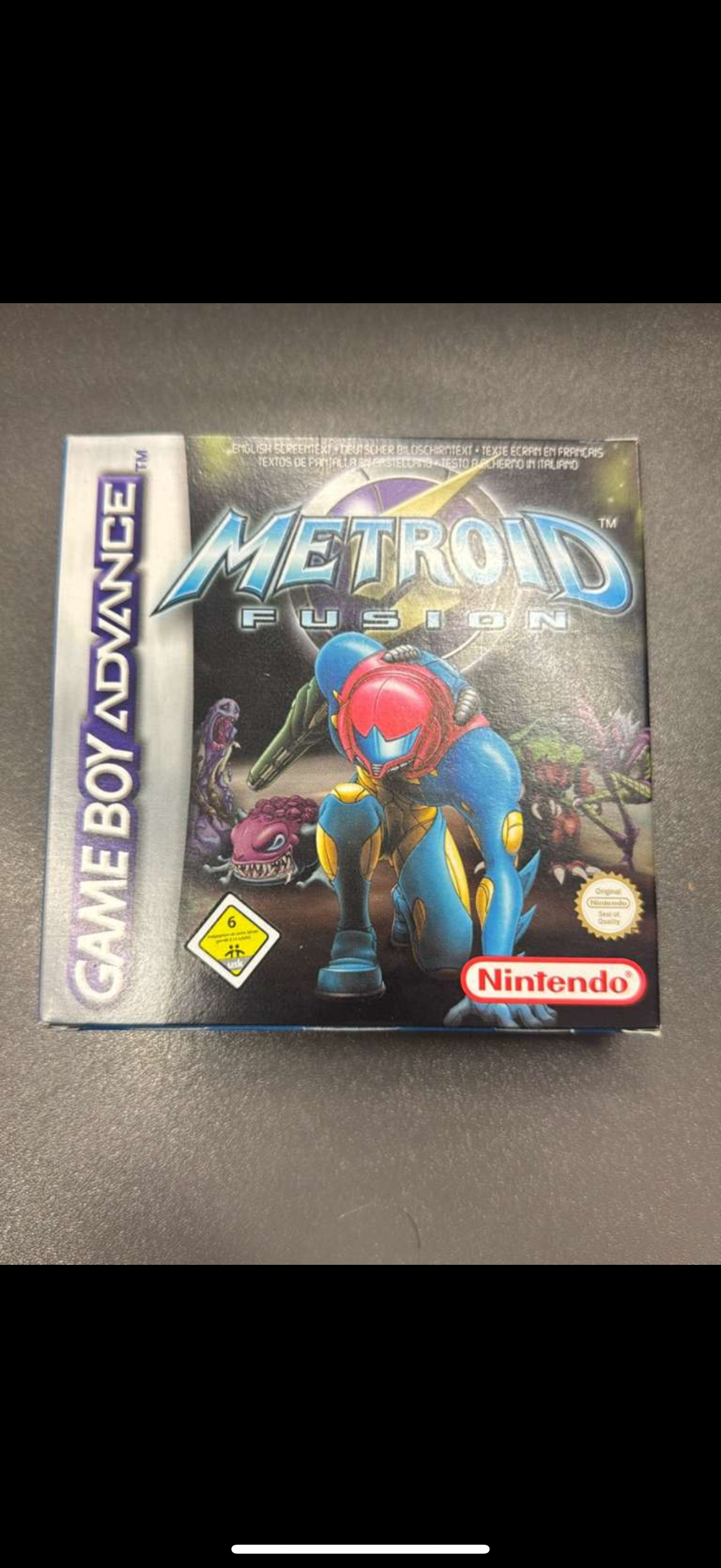 Metroid Fusion OVP CiB Top Zustand