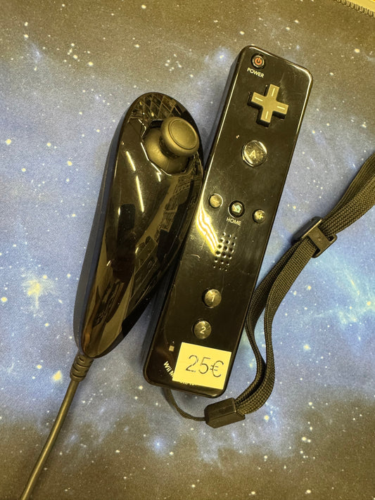 Wii Remote mit Nunchuck schwarz