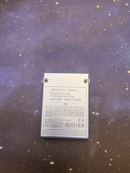 Playstation 2 Memory card metallic blau