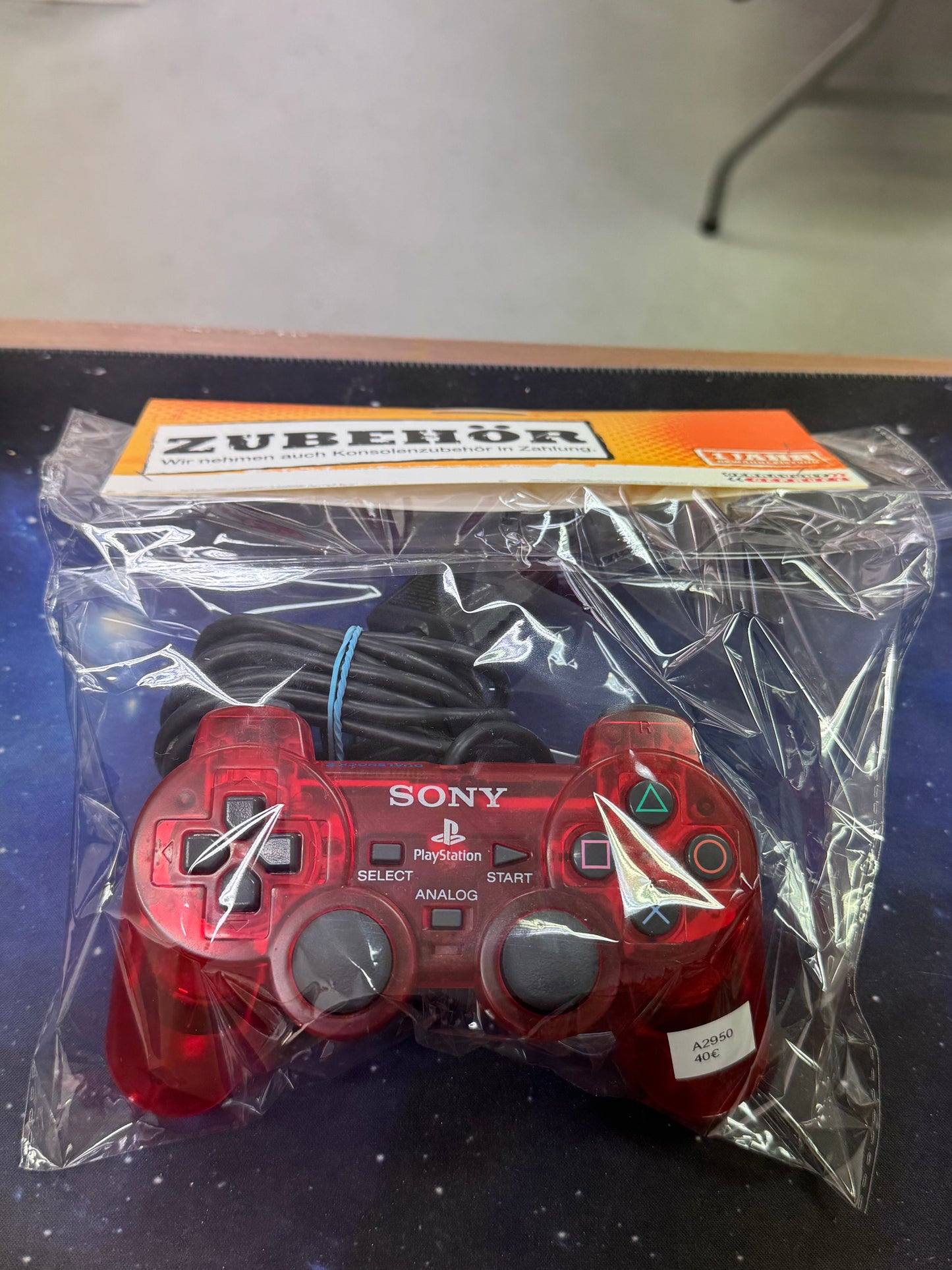 Playstation 2 Controller rot transparent