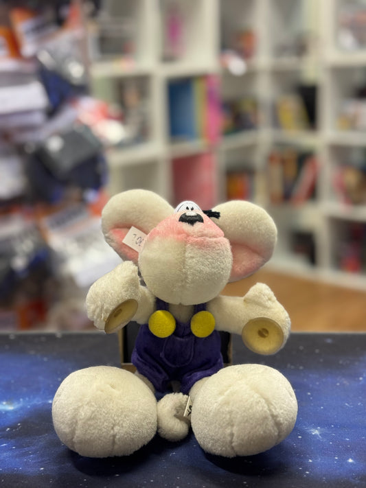 Diddl Lila Latzhose gelbe Knöpfe mit Saugnäpfen