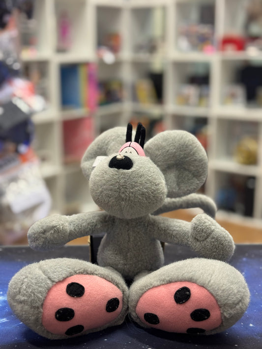 Diddl grau mit pinken Augen